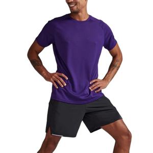 เสื้อยืดออกกำลังกายผู้ชายทรงเข้ารูป คุณภาพสูง แห้งเร็ว ไร้ตะเข็บ พร้อมโลโก้สั่งทำ ผลิตจากผ้าถัก ใหม่ล่าสุด - Product Image 3