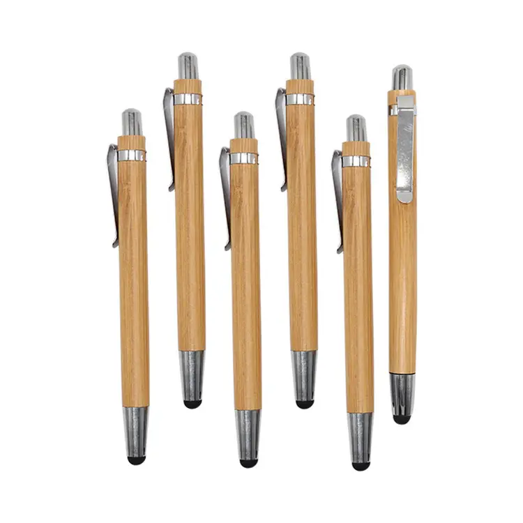 ปากกาไม้ไผ่แบบเป็นจุดสัมผัสปากกาสำหรับปีใหม่