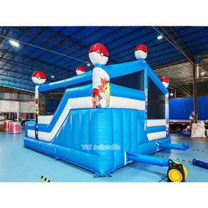 Château gonflable commercial Pokémon <span class=keywords><strong>Pikachu</strong></span> pour l'extérieur, structure gonflable professionnelle pour les fêtes d'enfants - Product Image 4