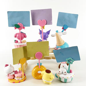 6 pz/set di torta di Dessert note porta carte Kitty ornamenti da scrivania Sanriomn Cake Figure cartone animato la <span class=keywords><strong>mia</strong></span> melodia Kuromi - Product Image 4