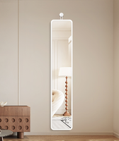 Miroir Mural Long Noir Simple pour Décoration Intérieure Chic, Chambre, Armoire, Design Moderne, Salon