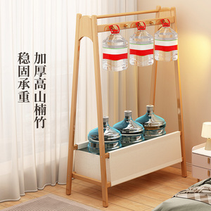 Bamboo Coat <b>Rack</b> Floor Standing <b>Clothes</b> Organizer With Storage Shelf For Bedroom Indoor Use - Product Image 4