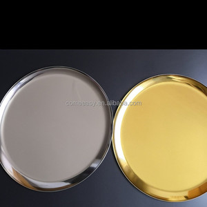 Vassoio Ovale Moderno in Stile Europeo, Dorato, Monostrato in Acciaio Inossidabile con Fondo Piatto per Dessert Occidentali - Product Image 2