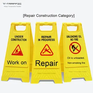 Letrero de plástico con Marco en A para seguridad de construcción, inspección de ascensores, mantenimiento, uso de suspensión, aviso de advertencia de seguridad humana, tráfico - Product Image 6