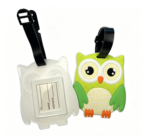 Nouvelle conception d'étiquette de bagage en PVC souple, étiquette de bagage en caoutchouc personnalisée, étiquette de bagage moderne simple et mignonne, couleurs personnalisées - Product Image 4