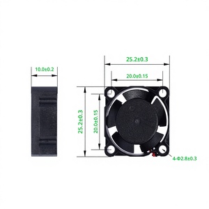 Ventilateur DC 5V 2510 avec connecteur SH1.0, bruit de 35-38 dB-A, débit d'air de 2,19 CFM pour ventilateurs et refroidissement - Product Image 1