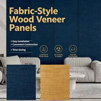 Panneau mural décoratif en bois avec placage bois, panneau WPC imperméable, panneau mural en tissu, décorations murales
