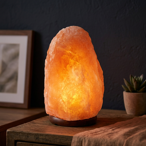 Lámpara de Sal del Himalaya Rosa, Estilo Feng Shui de Pakistán, con Interruptor de Atenuación, Artesanía Natural, 100% Cristal de Roca Natural Tallado - Product Image 1