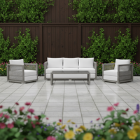 Canapé d'angle en rotin tressé moderne et écologique pour jardin et extérieur, idéal pour cour et salon, vente en gros d'usine, canapés personnalisables