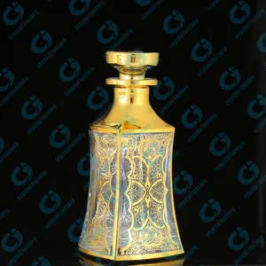 CJ-150ml handmade UV Vàng in ấn tùy chỉnh lớn attar dầu nước hoa hiển thị Decanter chai thủy tinh - Product Image 2
