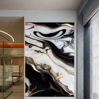 Panneau mural en PVC de style moderne Panneau décoratif résistant au feu et à l'eau Feuille de marbre UV Prix d'usine pour usage domestique Fabriqué
