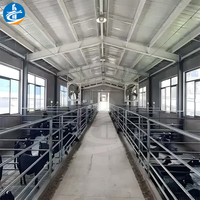 Abri en acier préfabriqué de style industriel pour l'élevage de chèvres et l'étable laitière/vache/bétail avec caractéristiques âne/mouton/cheval