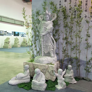 Estatua de Buda WEI TUO, Escultura de Dharma Palas, Veda y Skanda, Tallada en Piedra Natural, de Gran Tamaño, Estilo Templo Chino, 190 cm de Alto - Product Image 4