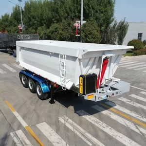 Suudi arabistan'da satılık hidrolik arka damperli römork 3/4 akslar 46 Cbm damperli yarı kamyon damperli römork özelleştirilebilir - Product Image 1