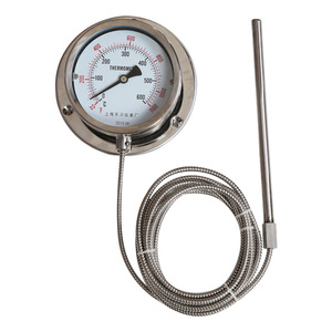WTQ-280BF เทอร์โมมิเตอร์วัดอุณหภูมิแบบสแตนเลส หน้าปัด 100 มม. 0-200C เกจวัดอุณหภูมิท่ออุตสาหกรรม - Product Image 3