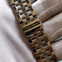 Montre personnalisée de haute qualité avec bracelet en acier inoxydable à sept maillons, style professionnel, chaîne de perles, montre de remplacement
