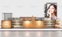 Kiosque de bijoux personnalisé, armoire de détail de centre commercial, Design moderne, kiosque de parfum en verre, comptoir de montre en bois, stand de vitrine à vendre