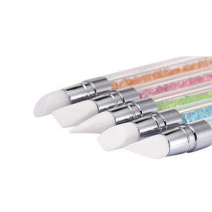 Hermoso Set de Pinceles de Silicona de Doble Punta para Uñas con Diamantes, 5 Piezas, con Material Plástico para Arte de Uñas - Product Image 4
