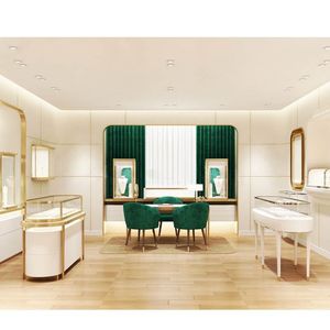 Sang Trọng Vàng bán lẻ đồ trang sức cửa hàng thiết kế truy cập Bảng hiển thị đồ trang sức cửa hàng đồ nội thất thủy tinh trang sức giới thiệu Đèn Led - Product Image 5