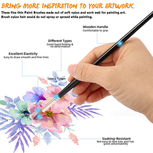 12 pezzi <span class=keywords><strong>Set</strong></span> di <span class=keywords><strong>pennelli</strong></span> <span class=keywords><strong>per</strong></span> <span class=keywords><strong>pennelli</strong></span> professionali con punta rotonda spazzola in Nylon <span class=keywords><strong>per</strong></span> capelli in acrilico <span class=keywords><strong>per</strong></span> <span class=keywords><strong>pittura</strong></span> ad olio ad acquerello - Product Image 3