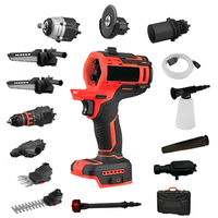 Ensemble d'outils électriques multifonctionnels sans balais tout-en-un personnalisable, perceuse sans fil au lithium-ion 21V, configuration OEM en option
