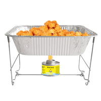 Lot de 6 chauffe-plats jetables demi-taille personnalisés en usine pour les fêtes et le camping
