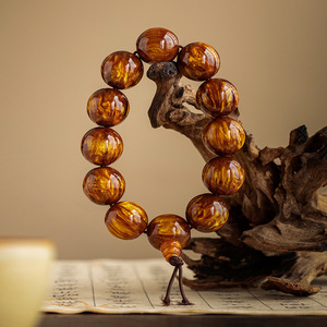 สร้อยข้อมือไม้โรสวูดธรรมชาติสำหรับผู้ชายของแท้สำหรับสะสมสวมใส่ทุกวันอุปกรณ์พิธีชงชาจากต้นกำเนิดเต๋อฮวา - Product Image 2