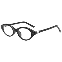 Nerd – lunettes de vue pour femmes, petites, noires, à monture complète, forme ovale, visage carré, légères, Vintage, 92290BD, en fibre d'acétate