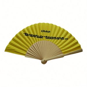 Direct Sales Customized 23cm Wooden Folding Fan with Cloth Surface Novelty Advertising <b>Cooling</b> Gift Hand Fan Promotion - Product Image 3