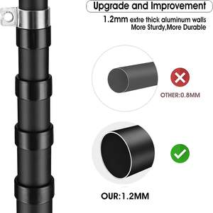 Kit de Mástil Telescópico de Aluminio de 30 Pies DB con Bandera Estadounidense de 3x5 y Adorno de Bola para Uso Comercial y Residencial en Exteriores - Product Image 4