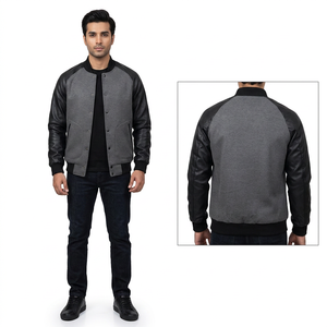 Best premium Custom <b>Men</b> Fleece Varsity <b>Jacket</b> from Pakistan New Style Breathable with Stand collar College <b>Baseball</b> <b>Jacket</b> <b>Men</b> - Product Image 1
