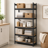 Étagère de rangement métallique robuste à un seul niveau, réglable, 45,6x16,9x59 pouces, capacité 2000 lb, moderne, pour chaussures et sacs, vente en gros