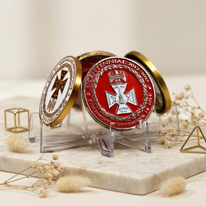 Monete Personalizzate Finemente Incise Moneta Souvenir Placcata in Metallo Colorato Argento e Oro Monete d'Argento Europee - Product Image 3
