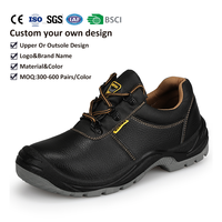 Chaussures de sécurité pour hommes, pointures 37-45, semelle antidérapante, coupe large, embout spacieux, idéales pour les longues heures de travail sur les chantiers de construction.