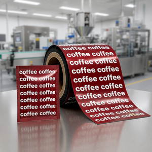 Aluminum Foil Coffee Sachet Packaging Bag Retort Pouch Roll Custom Printed Single Serve Coffee Sleeve - Product Image 1