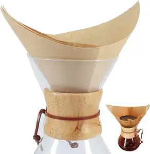 Fabrika toptan fiyat kahve Brewer için doğal ağartılmamış gümrüklü kahve kağıt filtreler