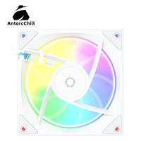 Ventilateur de refroidissement pour boîtier PC AntarcChill 120 mm ARGB LED à roulement fluide avec contrôle de vitesse PWM pour processeur d'ordinateur
