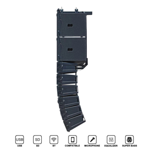 مكبرات صوت نظام مكبر صوت مزدوجة 15 بوصة 3000 وات مدعومة دي جي، للمسارح الاحترافية في الهواء الطلق / الحفلات / حفلات الموسيقية مكبرات صوت مصفوفة، بوكينا - Product Image 2