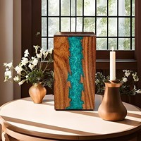 Urna de Madera Maciza de Ébano Ecológica Hecha a Mano, Clásica y de Lujo para Cenizas de Animales, Perros y Gatos, Ataúd de Madera Personalizable para Mascotas