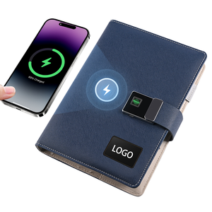 Cuaderno A5 personalizado con cubierta de cuero estilística, libro de bocetos con encuadernación en espiral, bloqueo inteligente, bolígrafo USB, escritura, traducción, sincronización, funciones compartidas - Product Image 1