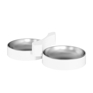 Double Bowl Pet Feeder With Timer For <b>Cats</b> Rounded Design Battery Powered 110-240V AW-C-270 Shenzhen China - Product Image 3