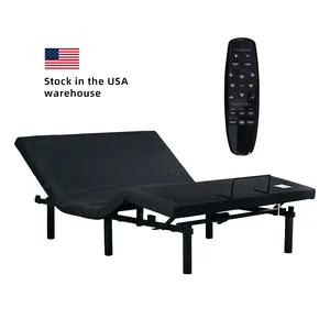 Meisemobel USA Lager elektrischer einstellbarer Bettrahmen mit Massage moderner spaltierbarer einstellbarer Bettrahmen Kingsize einstellbarer Bettsockel