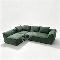 Vakuumkomprimiertes Modulares L-förmiges Sofa Chenille-Stoff Modernes Sektional-Wohnzimmersofa