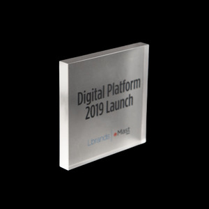 Hot bán hiện đại <span class=keywords><strong>Acrylic</strong></span> Logo khối hiển thị Frosted nameplates signage mảng cho <span class=keywords><strong>Pop</strong></span> đứng Rack hiển thị thân thiện với môi cho - Product Image 1