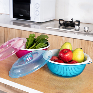 Giỏ trái cây nhựa cống nhựa Giỏ nhà bếp Giỏ bếp Lọc colanders lọc bồn rửa colander với màu sắc rõ ràng - Product Image 3