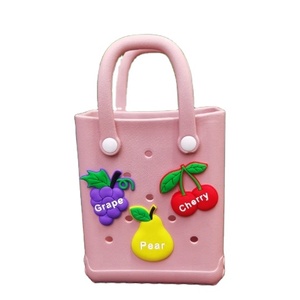 Women's <b>Top</b> Quality Custom Logo Candy Color Eva Dot Designer Reusable Beach Tote Silicone Storage Bogg Bag With Logo - Product Image 2