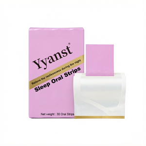 Bandes de film orales dissolvables à base de plantes, 30 pièces, rose clair avec rayures dorées, boîte en papier, OEM, marque privée, vente en gros - Product Image 1