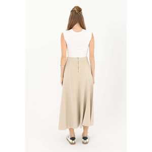 Falda acampanada de gabardina para mujer Polo Ralph Lauren, cintura regular, algodón y fibra de bambú, ajuste cómodo 18188ETK - Product Image 4