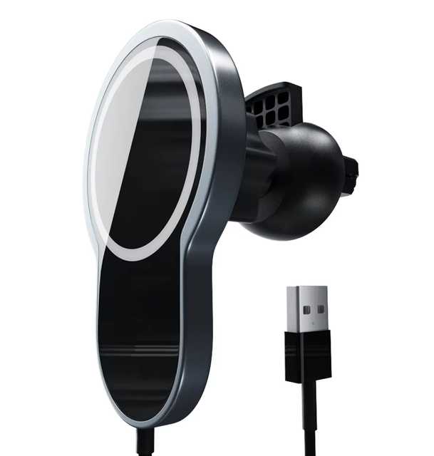 Hot Product Wholesale Low Moq 15w Magnetic Car Wireless Charger for iphone 25w Charger With Cooling Fan for Air Vent Bracket