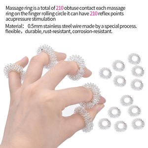 แหวนนวดนิ้วมือ แหวนบำบัดโลหะ แหวนฝังเข็ม บรรเทาความเครียด - Product Image 5